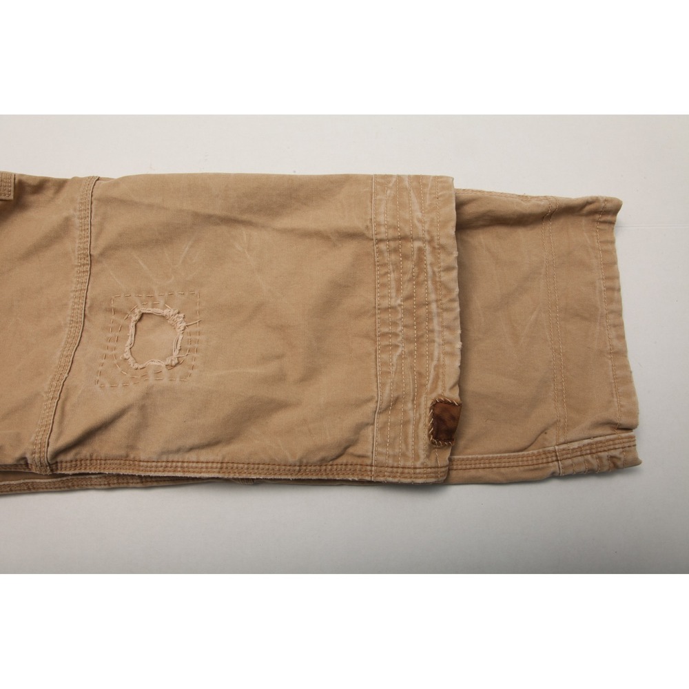Polo Ralph Lauren Mens 40/30 Distressed Canvas California Miner Pants Leather - Picture 15 of 16